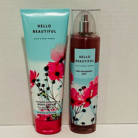 Bath & Body NEW Hello Beautiful Body Cream & Fragrance Mist - Picture 1 of 1